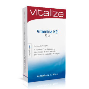 Vitamina K2 90 mcg - 60 cápsulas - Vitalize