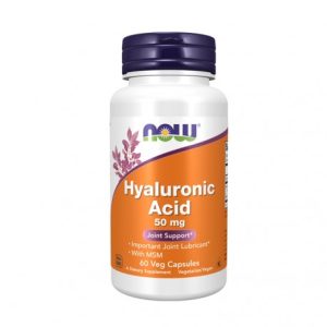 Ácido hialurónico + MSM - 60 Cápsulas Moles - Now