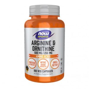 Arginine + Ornithine (500/250 mg) - 100 Cápsulas - Now