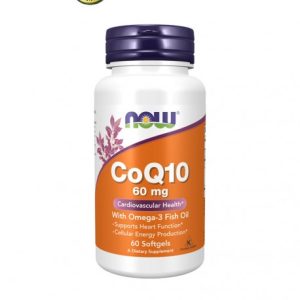CoQ10 60 mg + Omega 3 - 60 Cápsulas Moles - Now