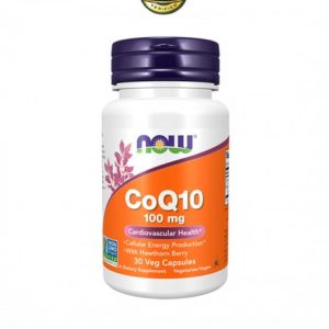 CoQ10 100 mg (com bagas de espinheiro alvar) - 30 Cápsulas Vegetais - Now