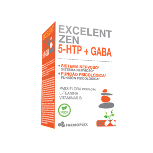 Excelent Zen - 5HTP+GABA 60 Cápsulas - Farmoplex