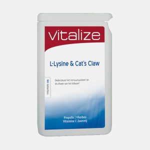 L-Lisina y Uña de Gato - 90 Comprimidos - Vitalize