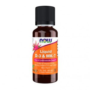 Vitamin D-3 + MK-7 Liquido - Frasco 30ml - Now