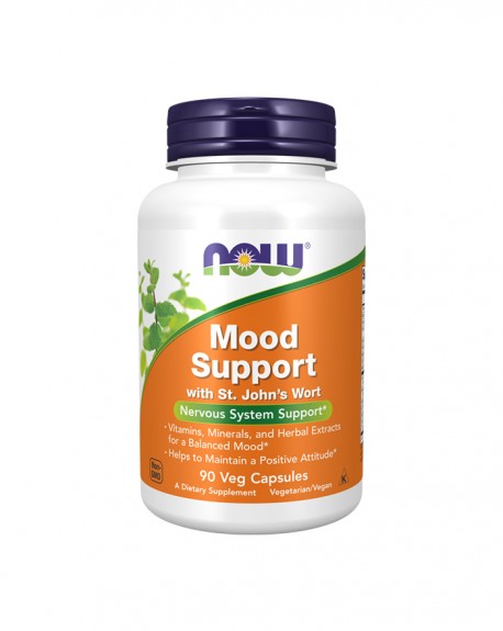 Mood Support With St Johns Wort 450 mg 90 cápsulas vegetais - Now