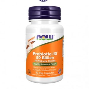 Probiotic 10 50 Billion - 50 Cápsulas Vegetais - Now
