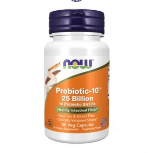 Probiotic 10 25 Billion - 50 Cápsulas Vegetais - Now