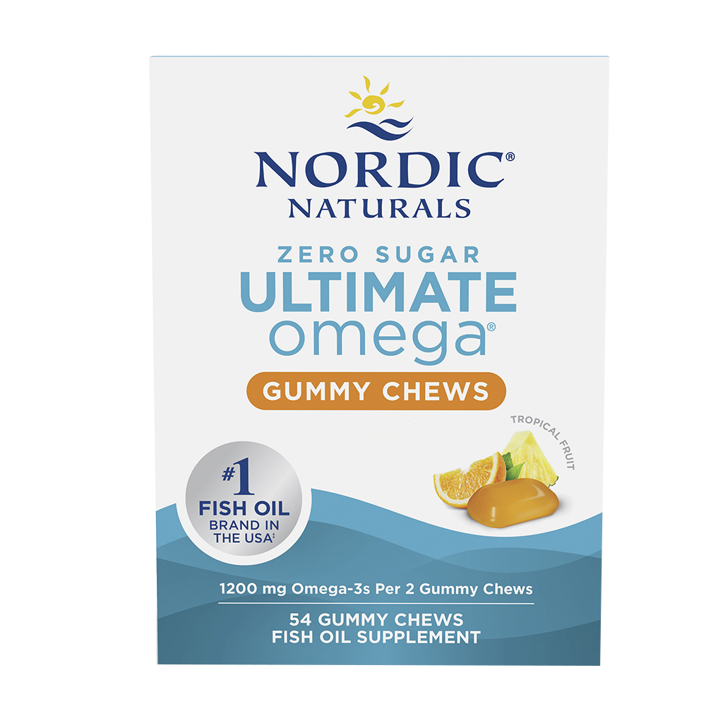 Ultimate Omega Gummy Chews, 1200mg Tropical Fruit - 54 gummies - Nordic Naturals
