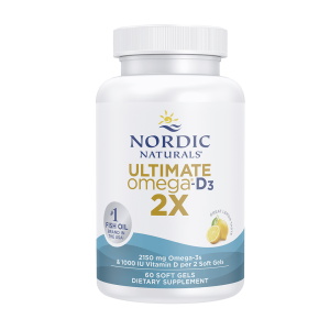 Ultimate Omega 2X with Vitamin D3, 2150mg Lemon - 60 Cápsulas Moles - Nordic Naturals