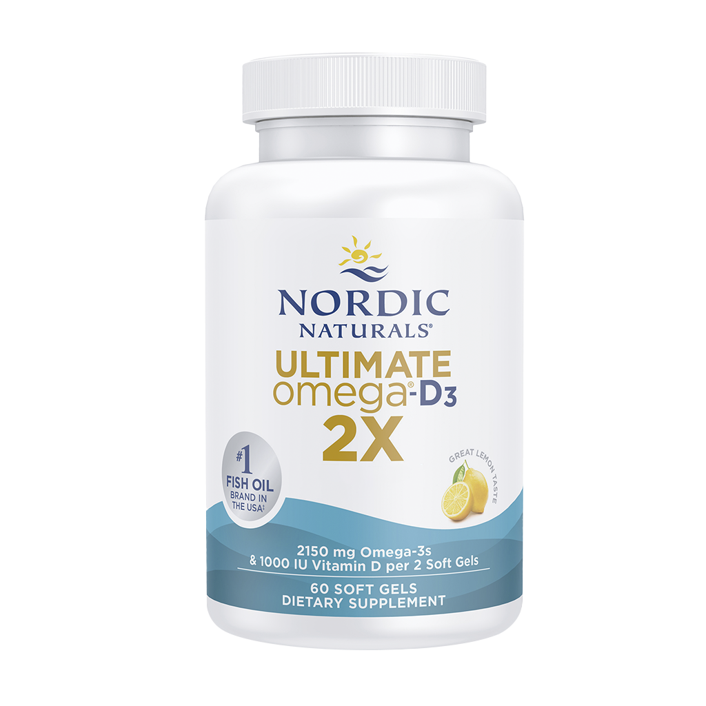 Ultimate Omega 2X with Vitamin D3, 2150mg Lemon - 60 Cápsulas Moles - Nordic Naturals