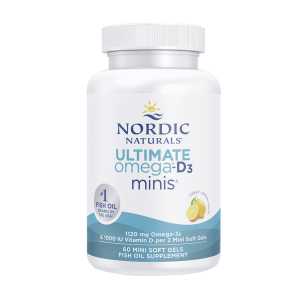 Ultimate Omega 2X Mini with Vitamin D3, 1120mg Lemon - 60 mini Cápsulas Moles - Nordic Naturals