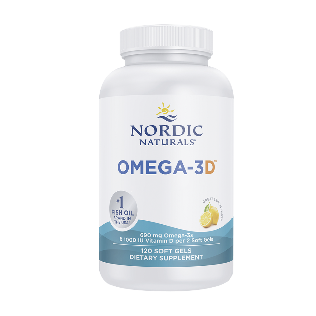Omega-3D - 690mg Lemon - 120 Cápsulas Moles - Nordic Naturals