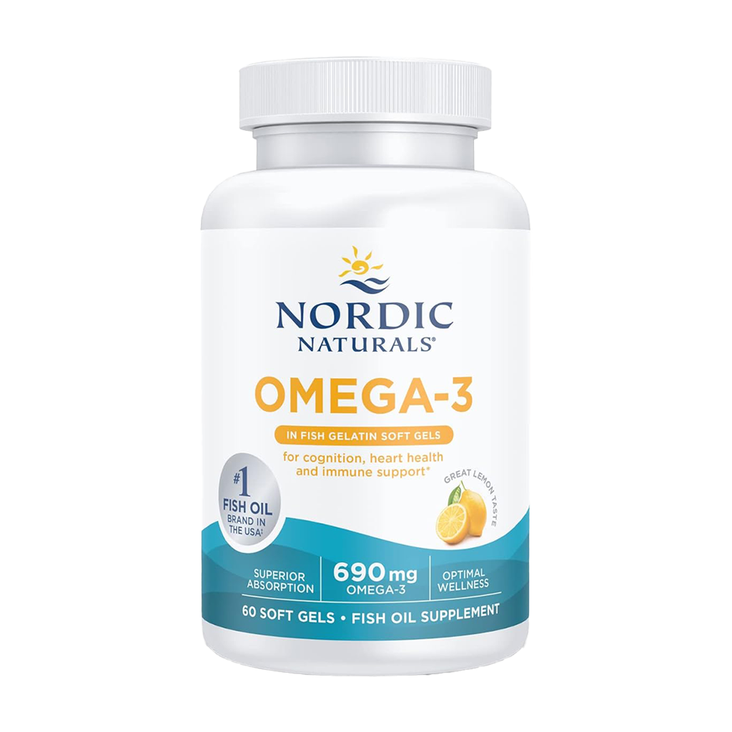 Omega-3 - 690mg Lemon (Gelatina de Peixe) - 60 Cápsulas Moles - Nordic Naturals
