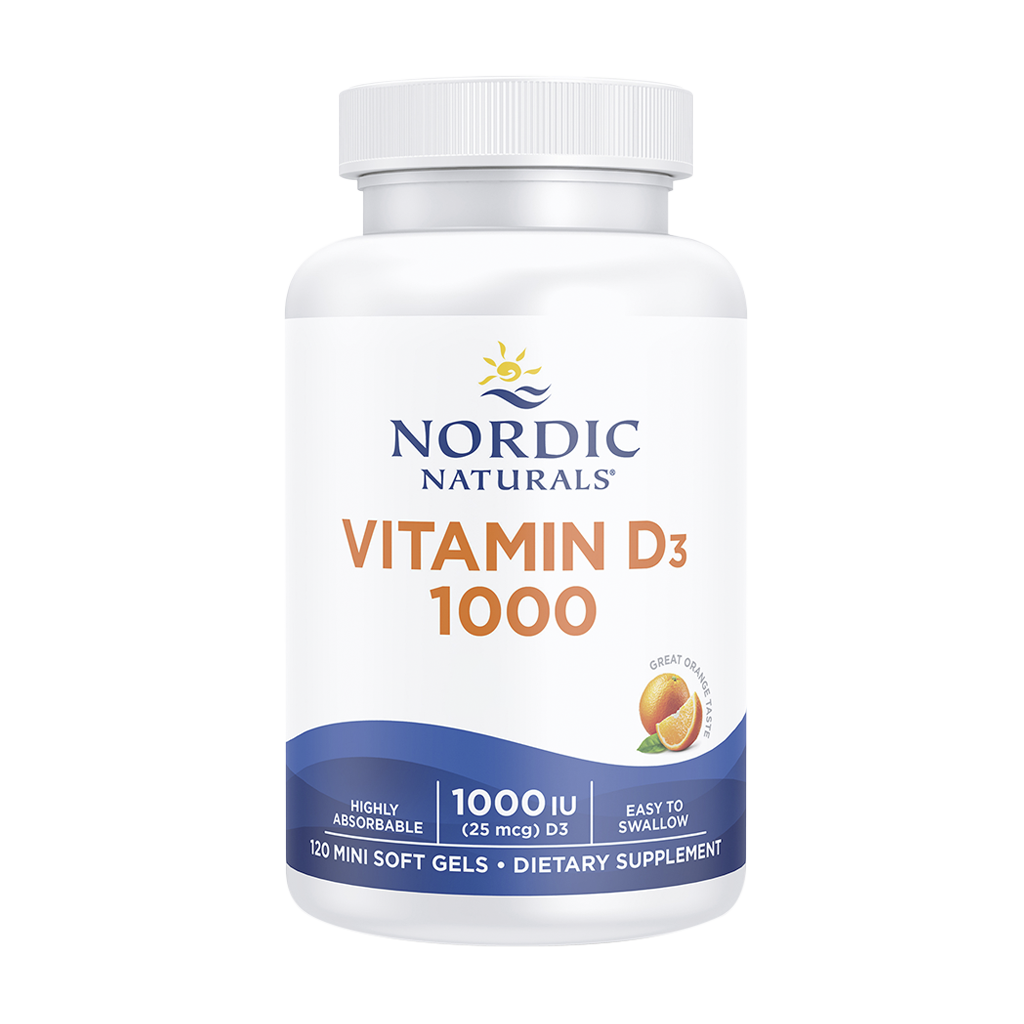 Vitamin D3, 1000 IU Orange - 120 Cápsulas Moles - Nordic Naturals