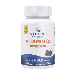 Vitamin D3 Gummies, 1000 IU Wild Berry - 120 gummies - Nordic Naturals