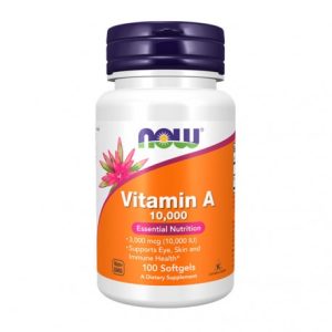 Vitamin A 3000 mcg (10,000 UI) - 100 Cápulas Moles - Now