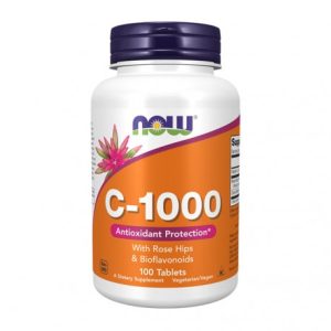 Vitamin C 1000 w/Rose Hips and Bioflavonoids - 100 Comprimidos - Now