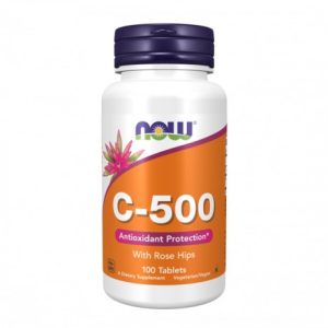 Vitamin C 500 Rose Hips - 100 Comprimidos - NOW