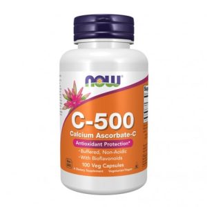 Vitamin C Calcium Ascorbate (não ácida) - 100 Comprimidos - NOW