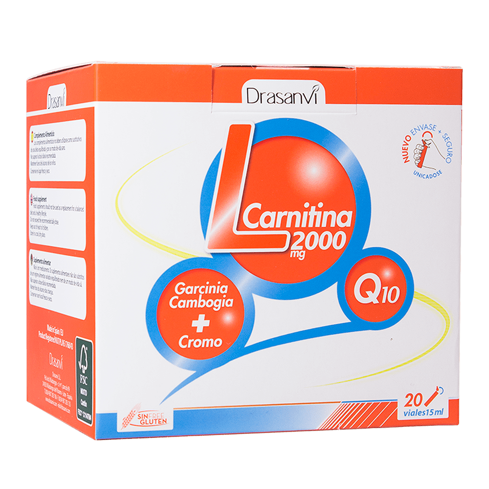 L-Carnitina 200mg 20 Ampolas - Drasanvi