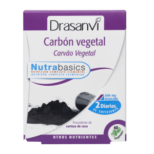 Carbón Vegetal 60 cápsulas vegetais - Nutrabasics Drasanvi