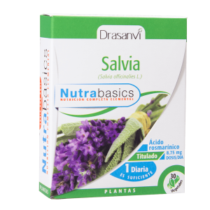 Salvia 30 cápsulas vegetais - Nutrabasics Drasanvi