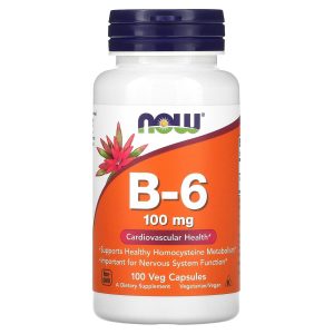 Vitamina B6 100mg - 100 Cápsulas - Now