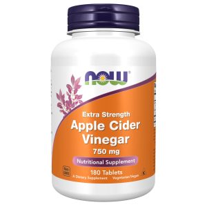 Apple Cider Vinegar - 750mg Extra Strength - 180 Tablets - Now