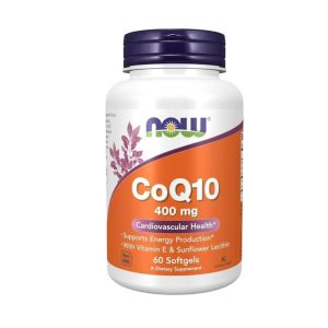 CoQ10 with Lecithin & Vitamin E - 400mg - 60 softgels - Now