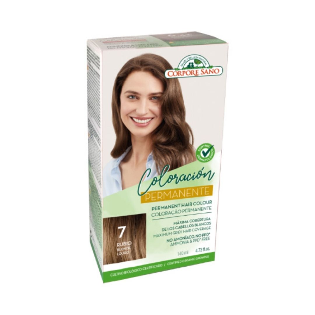 Coloração Permanente 7. Louro 140ml - Corpore Sano