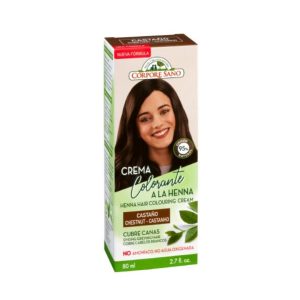 Creme Colorante Henna Castanho 60ml - Corpore Sano