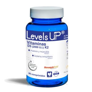 Levels Up Vitamina D3 (2000 UI) + K2 60 comprimidos
