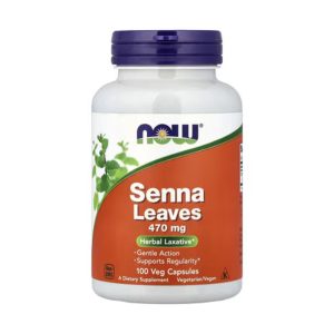 Senna Leaves 470 mg - 100 Cápsulas Vegetais - Now
