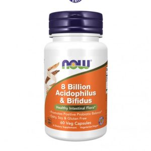 8 Billion Acidophilus e Bifidus 60 Cápsulas - Now
