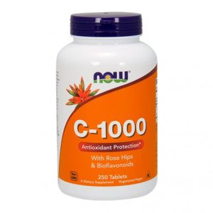 Vitamin C 1000 w/Rose Hips and Bioflavonoids - 250 Comprimidos - Now