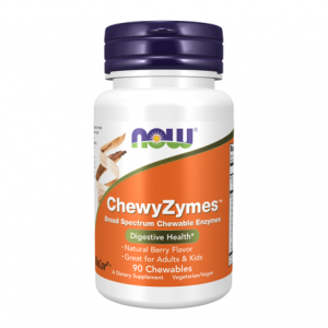 Enzimas Digestivas - ChewyZymes - 90 Pastilhas Mastigáveis - Now