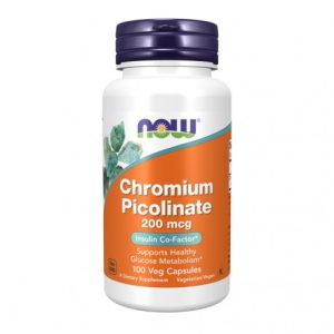 Picolinato de Crómio 200 mcg 100 cápsulas - Now