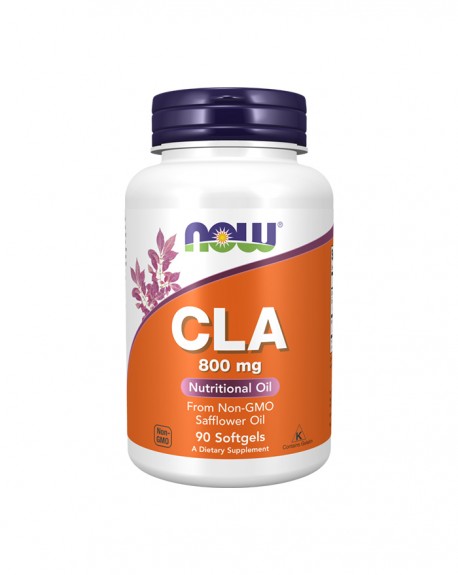 CLA 800 mg 90 cápsulas vegetais - Now