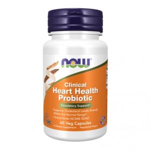 Clinical Heart Health Probiotic - 60 Cápsulas Vegetais - Now