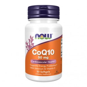 CoQ10 + Vitamina E - 50 mg - 50 Cápsulas Moles - Now