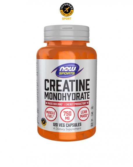 Creatine Monohydrate 750 mg - 120 Cápsulas Vegetais - Now