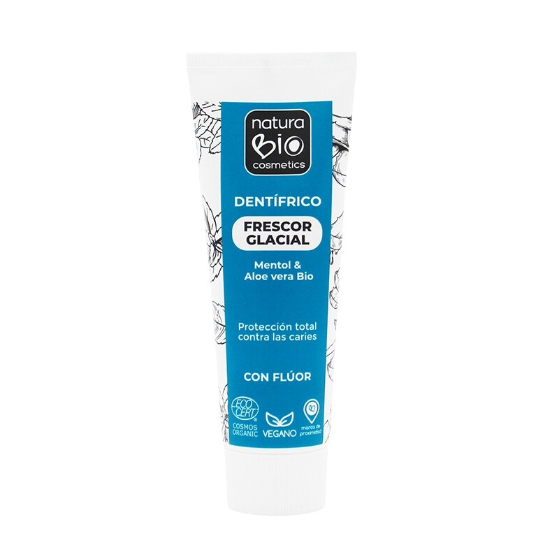 Dentífrico Frescura Glacial Aloé & Mentol BIO com flúor 75ml