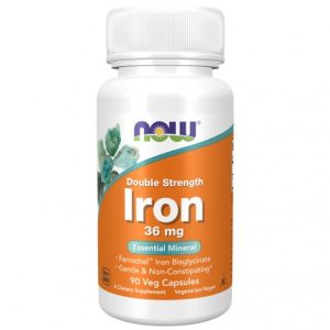 Ferro - iron 36mg ferrochel 90 cápsulas vegetais - Now