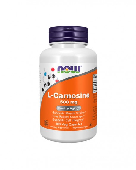 L-Carnosine 500 mg - 100 Cápsulas - Now