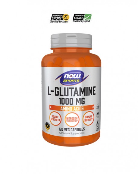 L-Glutamine 1200 mg - 120 Cápsulas Vegetais - Now