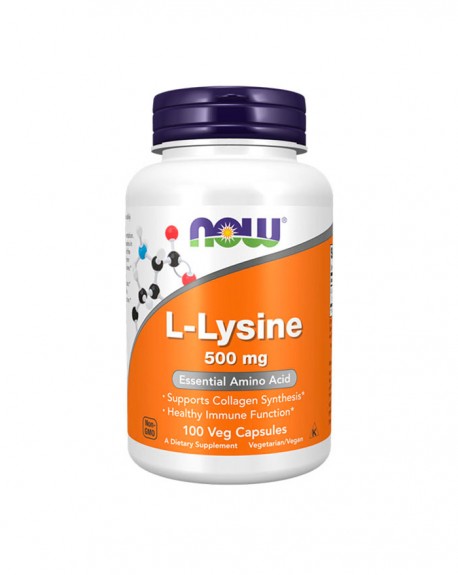 L-Lisina 500 mg 100 cápsulas - Now