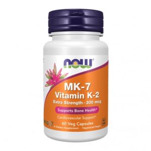 MK-7 Vitamin K-2 300 mcg 60 Cápsulas - Now