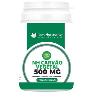 NH Carvão Vegetal 500 Mg 60 Cápsulas - Novo Horizonte