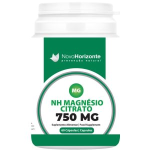 NH Magnésio Citrato 750 Mg 60 Cápsulas - Novo Horizonte