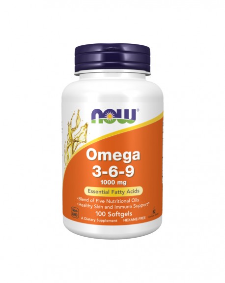 Omega 3-6-9 1000 mg 100 cápsulas vegetais - Now